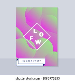 Abstract blur banner. Modern abstract background. Colorful fluid cover for poster, banner, flyer and presentation. Gradient holographic set. Trendy soft color. Vector EPS 10 template.