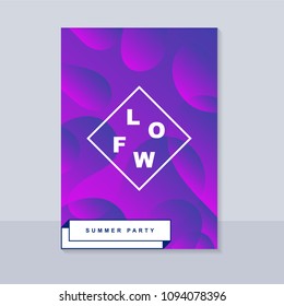 Abstract blur banner. Modern abstract background. Colorful fluid cover for poster, banner, flyer and presentation. Gradient holographic set. Trendy soft color. Vector EPS 10 template.