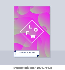 Abstract blur banner. Modern abstract background. Colorful fluid cover for poster, banner, flyer and presentation. Gradient holographic set. Trendy soft color. Vector EPS 10 template.