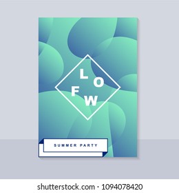 Abstract blur banner. Modern abstract background. Colorful fluid cover for poster, banner, flyer and presentation. Gradient holographic set. Trendy soft color. Vector EPS 10 template.