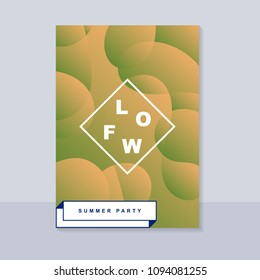 Abstract blur banner. Modern abstract background. Colorful fluid cover for poster, banner, flyer and presentation. Gradient holographic set. Trendy soft color. Vector EPS 10 template.