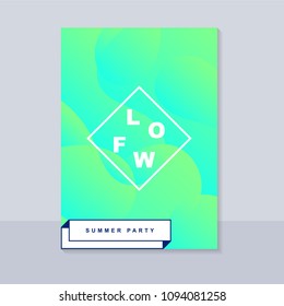 Abstract blur banner. Modern abstract background. Colorful fluid cover for poster, banner, flyer and presentation. Gradient holographic set. Trendy soft color. Vector EPS 10 template.