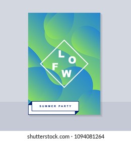 Abstract blur banner. Modern abstract background. Colorful fluid cover for poster, banner, flyer and presentation. Gradient holographic set. Trendy soft color. Vector EPS 10 template.