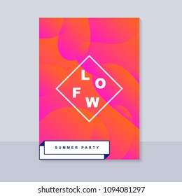 Abstract blur banner. Modern abstract background. Colorful fluid cover for poster, banner, flyer and presentation. Gradient holographic set. Trendy soft color. Vector EPS 10 template.