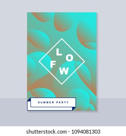 Abstract blur banner. Modern abstract background. Colorful fluid cover for poster, banner, flyer and presentation. Gradient holographic set. Trendy soft color. Vector EPS 10 template.