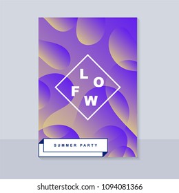 Abstract blur banner. Modern abstract background. Colorful fluid cover for poster, banner, flyer and presentation. Gradient holographic set. Trendy soft color. Vector EPS 10 template.