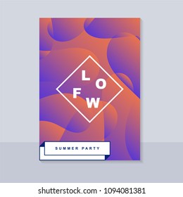 Abstract blur banner. Modern abstract background. Colorful fluid cover for poster, banner, flyer and presentation. Gradient holographic set. Trendy soft color. Vector EPS 10 template.