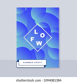 Abstract blur banner. Modern abstract background. Colorful fluid cover for poster, banner, flyer and presentation. Gradient holographic set. Trendy soft color. Vector EPS 10 template.