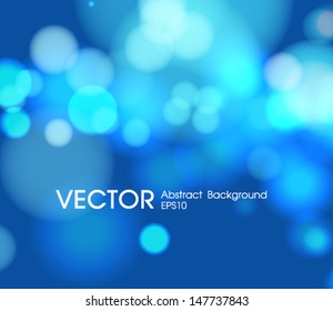 Abstract Blur Blue Circular Magic Night Holidays Bokeh Light Effect Background Illustration