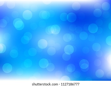 abstract blur blue colorful light bokeh defocused background.glitter beautiful vector