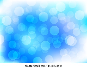 abstract blur blue colorful light bokeh defocused background.glitter beautiful vector