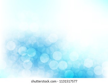 abstract blur blue colorful light bokeh defocused background.glitter beautiful vector