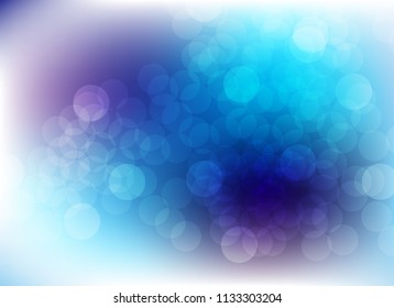 abstract blur blue colorful light bokeh defocused background.glitter beautiful vector