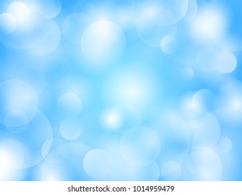 abstract blur and bokeh background, blue sky color - vector illustration