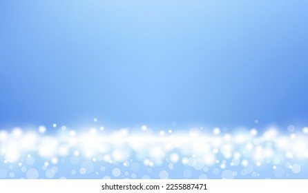 Abstract blur bokeh background. Flare light effect background design. Banner of shiny sparkling glare. Christmas holiday blurred snow background. Blurry light banner. Vector illustration