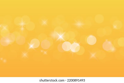 Abstract blur bokeh light on yellow background, vector illustration