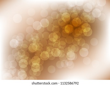 abstract blur brown colorful light bokeh defocused background.glitter beautiful vector