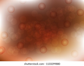 abstract blur brown colorful light bokeh defocused background.glitter beautiful vector