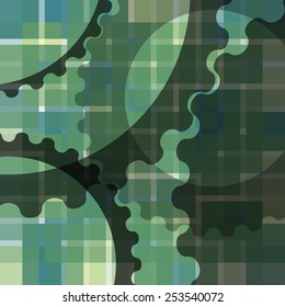 abstract blur color background with grey gears