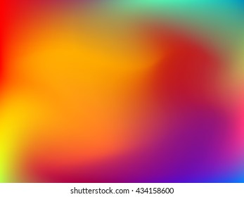 Abstract blur colorful gradient background with red, yellow, blue, purple and green colors for deign concepts, wallpapers, web, presentations and prints. Vector illustration.