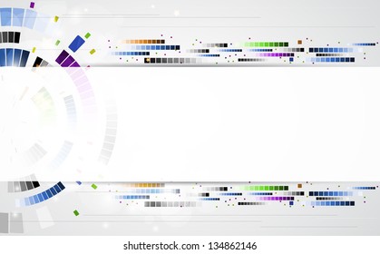 abstract blur computer technology business banner