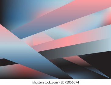 Abstract blur fluid shapes, polygonal triangle lines geometric pattern trendy background. 