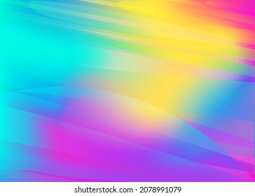 Resumen de formas de fluido borrosas, patrón de onda, fondo de moda ondulado y ondulado. Gradiente retro diseño gráfico vector Plantilla Copiar espacio Diseño de afiche Banner Cubierta de la pancarta Color amarillo rosa azul pastel