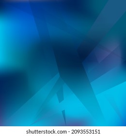 Abstract blur fluid shapes waves pattern, blurry wavy trendy background. Retro gradient geometric texture graphic design vector template.Copy space poster layout flyer banner cover. Blue bright colors