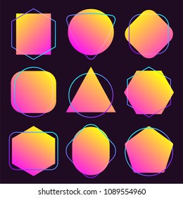 Abstract blur free form shapes color gradient iridescent colors effect soft transition, vector illustration eps10
