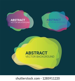 Abstract blur free form shapes color gradient. Fluid organic colorful shapes. Colors effect soft transition, vector illustration eps10. Abstract background