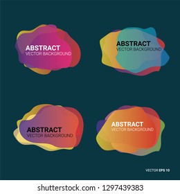Abstract blur free form shapes color gradient. Fluid organic colorful shapes. Colors effect soft transition, vector illustration eps10. Abstract background
