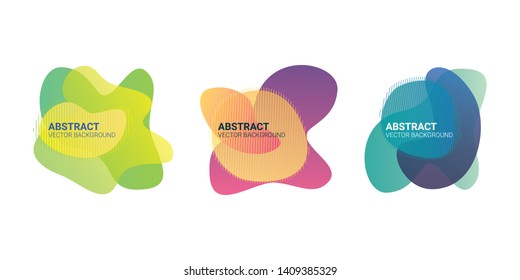 Abstract blur free form shapes color gradient. Fluid organic colorful shapes. Colors effect soft transition, vector illustration eps10. Abstract background