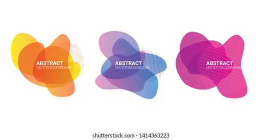 Abstract blur free form shapes color gradient. Fluid organic colorful shapes. Colors effect soft transition, vector illustration eps10. Abstract background