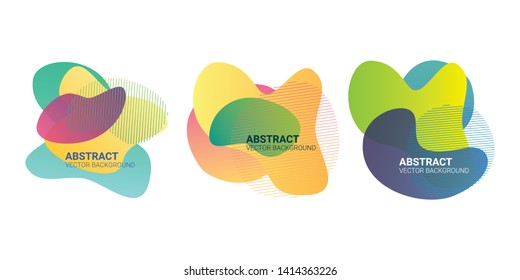 Abstract blur free form shapes color gradient. Fluid organic colorful shapes. Colors effect soft transition, vector illustration eps10. Abstract background