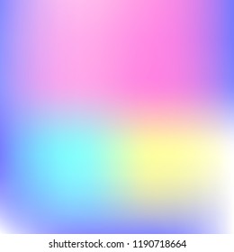 Abstract blur gradient background with trend pastel pink, purple, violet, yellow and blue colors for deign concepts, wallpapers, web, presentations and prints. Vector illustration.