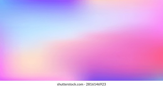 Abstract blur gradient background with trend pastel pink, purple, violet, yellow and blue colors for deign concepts, wallpapers, web, presentations and prints. Vector illustration.