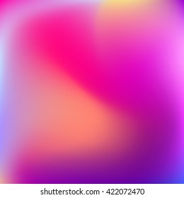 Abstract blur gradient background with trend pastel pink, purple, violet, yellow and blue colors for deign concepts, wallpapers, web, presentations and prints. Vector illustration.