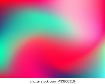 Abstract blur gradient background with trend pink, pale, emerald, red and blue colors for deign concepts, wallpapers, web, presentations and prints. Vector illustration.