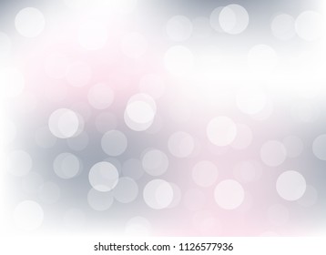 abstract blur gray colorful light bokeh defocused background.glitter beautiful vector