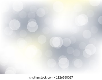 abstract blur gray colorful light bokeh defocused background.glitter beautiful vector