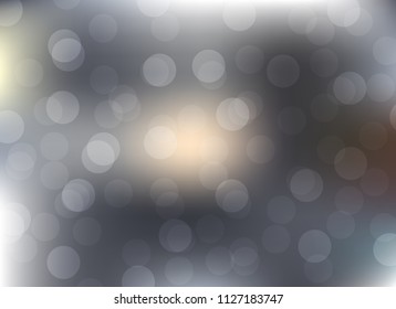 abstract blur gray colorful light bokeh defocused background.glitter beautiful vector