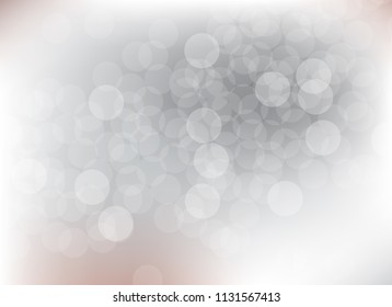abstract blur gray colorful light bokeh defocused background.glitter beautiful vector