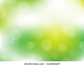 abstract blur green colorful light bokeh defocused background.glitter beautiful vector