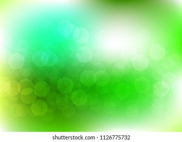 abstract blur green colorful light bokeh defocused background.glitter beautiful vector