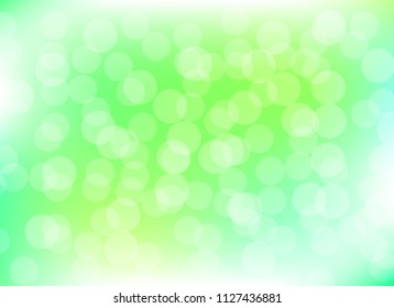 abstract blur green colorful light bokeh defocused background.glitter beautiful vector