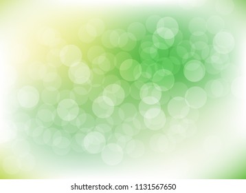 abstract blur green colorful light bokeh defocused background.glitter beautiful vector