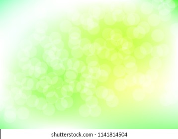 abstract blur green colorful light bokeh defocused background.glitter beautiful vector