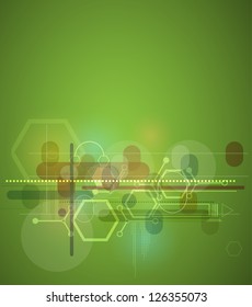 abstract blur green computer technology business background