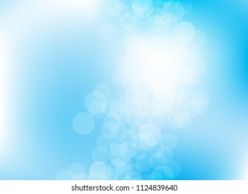 abstract blur light blue colorful bokeh defocused background.beautiful vector