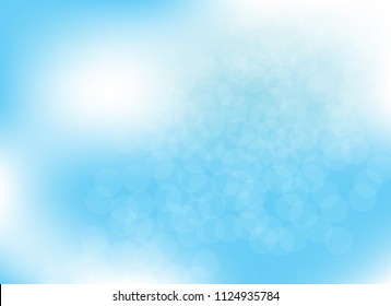 abstract blur light blue colorful bokeh defocused background.beautiful vector